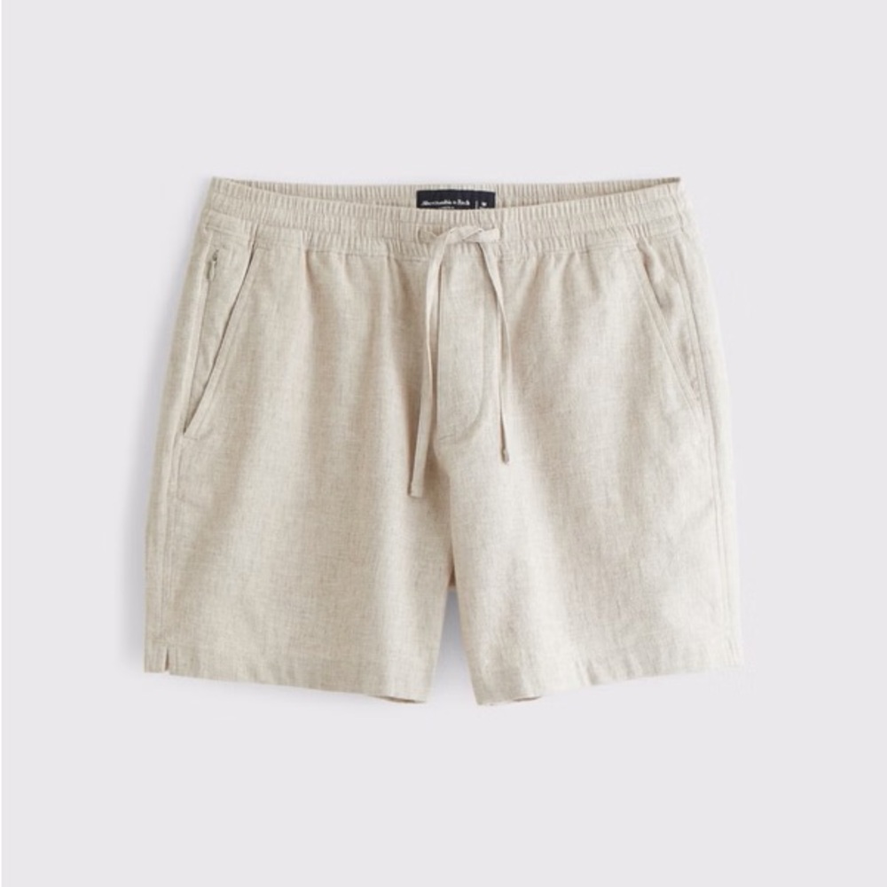 Abercrombie & Fitch Light Tan Flat Front Shorts